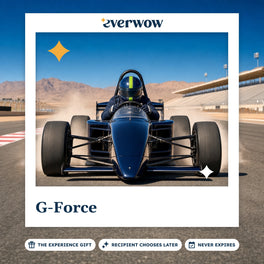 Everwow G-Force experience gift photo in a frame, race car on a desert straight