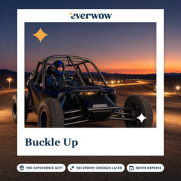 Everwow Buckle Up experience gift photo in a frame, off-road racing truck