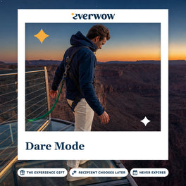 Everwow Dare Mode experience gift photo in a frame, skywalk over a canyon