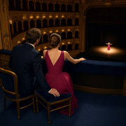 Couple leaning from a gilded opera box as a soprano performs below, Opera Performances experience gift