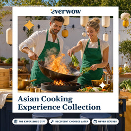 Everwow Asian Cooking Experience Collection experience gift photo in a frame, couple at a wok station