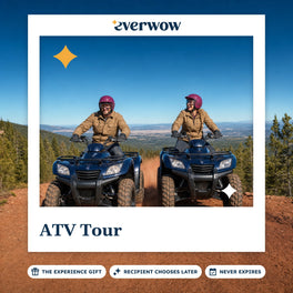 Everwow ATV Tour experience gift photo in a frame, dusty forest ridge ride