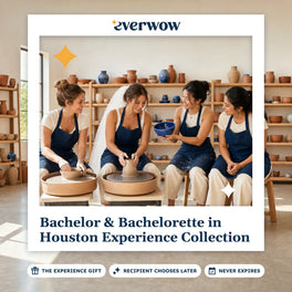 Everwow Bachelor & Bachelorette in Houston experience gift photo in a frame, pottery studio party