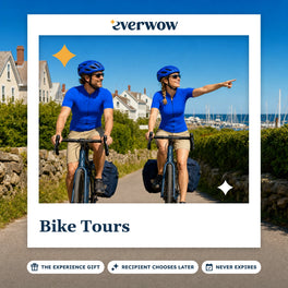 Everwow Bike Tours experience gift photo in a frame, coastal lane cycling