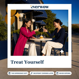 Everwow Treat Yourself experience gift photo in a frame, birthday cupcake at a cafe