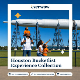 Everwow Houston Bucketlist Experience Collection experience gift photo in a frame, family beneath a rocket