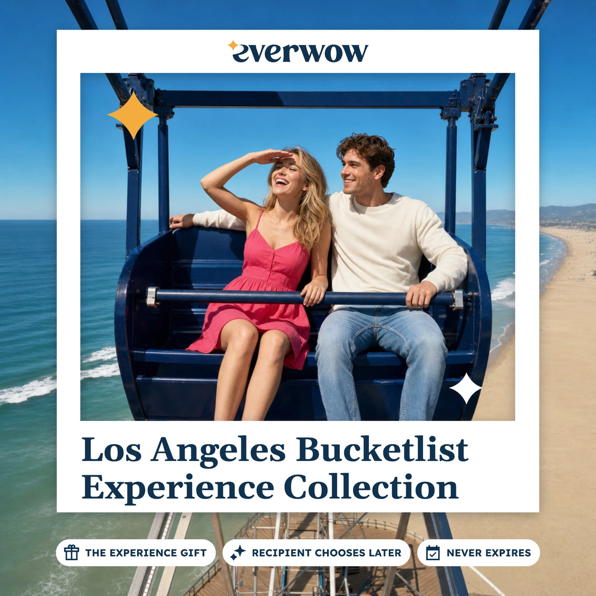 Everwow Los Angeles Bucketlist Experience Collection gift photo in a frame, pier Ferris wheel