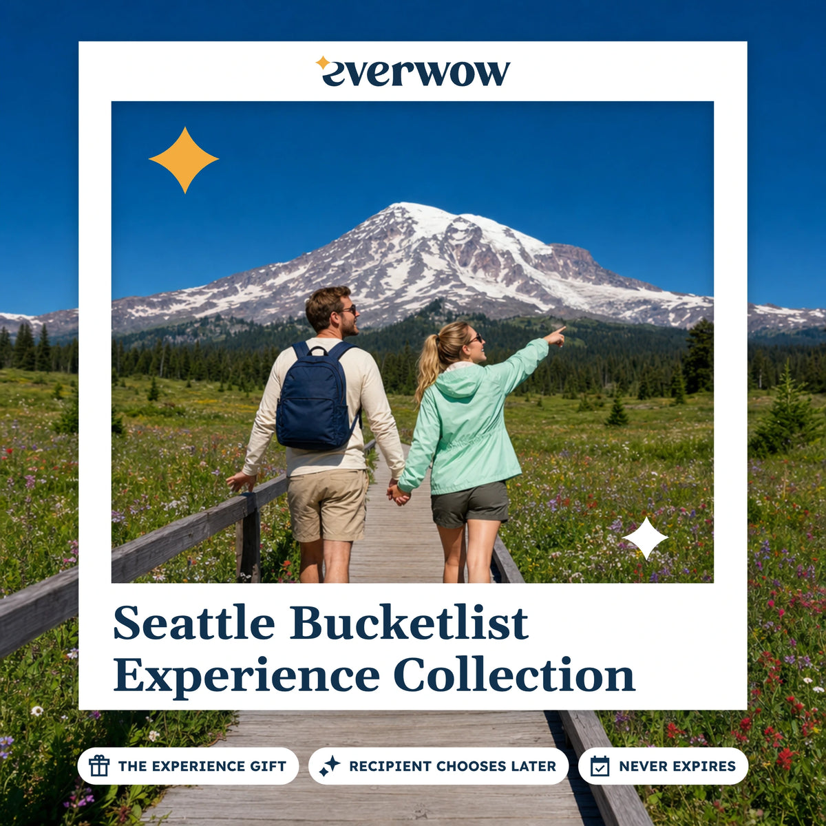 Everwow Seattle Bucketlist Experience Collection experience gift photo in a frame, meadow boardwalk view