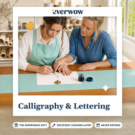 Everwow Calligraphy & Lettering experience gift photo in a frame, guided dip pen stroke