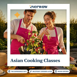 Everwow Asian Cooking Classes experience gift photo in a frame, couple folding dumplings