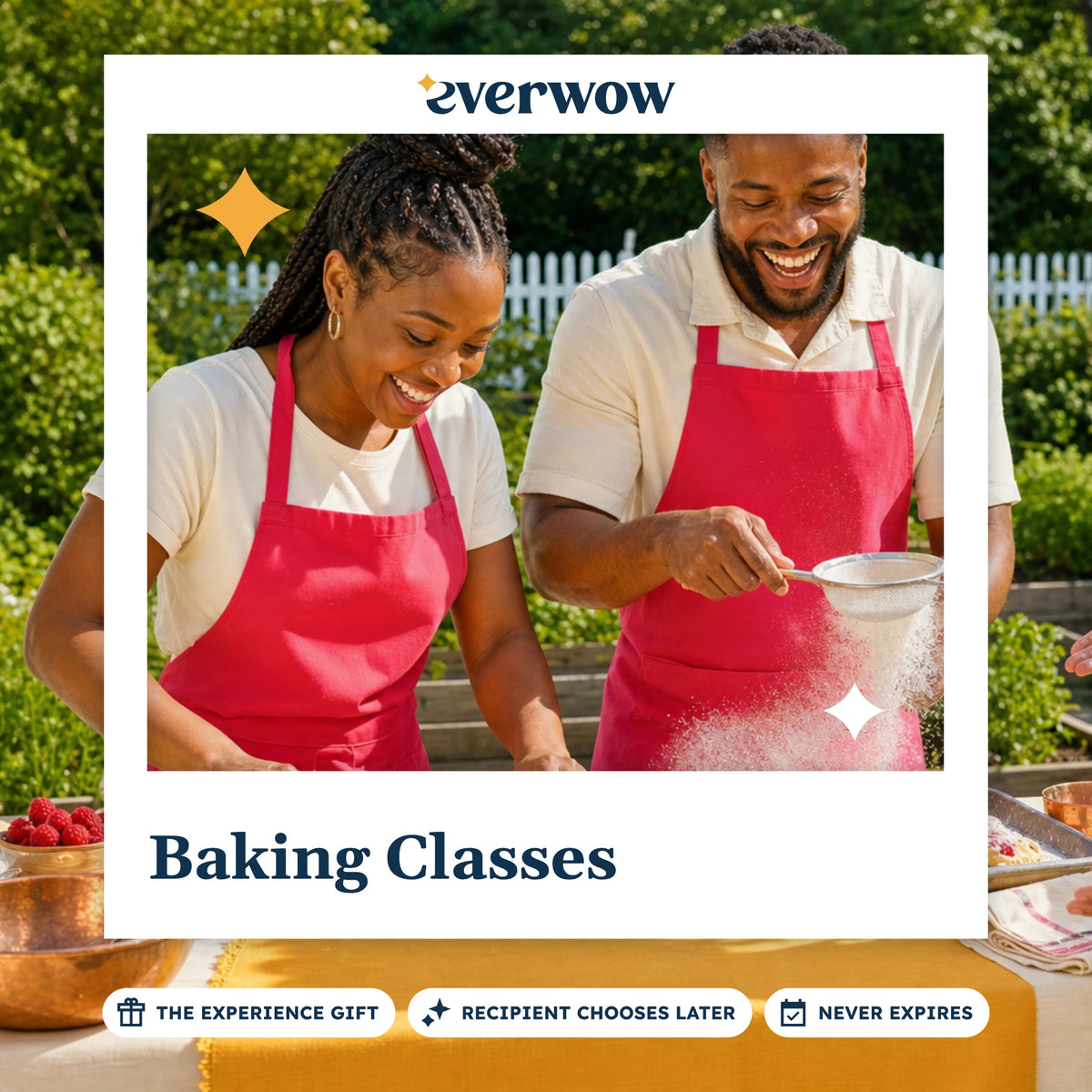 Everwow Baking Classes experience gift photo in a frame, baking bread together