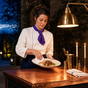 Chef searing a fillet in a copper pan in a professional kitchen, Yes Chef experience gift