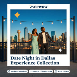 Everwow Date Night in Dallas experience gift photo in a frame, rooftop bar at evening