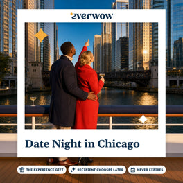 Everwow Date Night in Chicago experience gift photo in a frame, evening river cruise