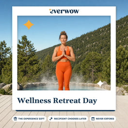 Everwow Wellness Retreat Day experience gift photo in a frame, woman in mountain pose