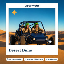 Everwow Desert Dune experience gift photo in a frame, dune buggy on a sand ridge