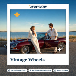 Everwow Vintage Wheels experience gift photo in a frame, vintage roadster by the bay