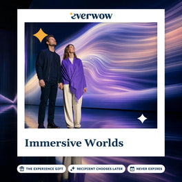 Everwow Immersive Worlds experience gift photo in a frame, couple in a projection hall