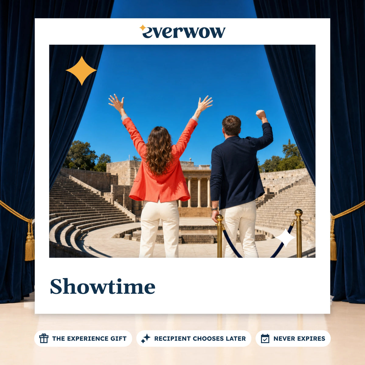 Everwow Showtime experience gift photo in a frame, open-air amphitheater stage
