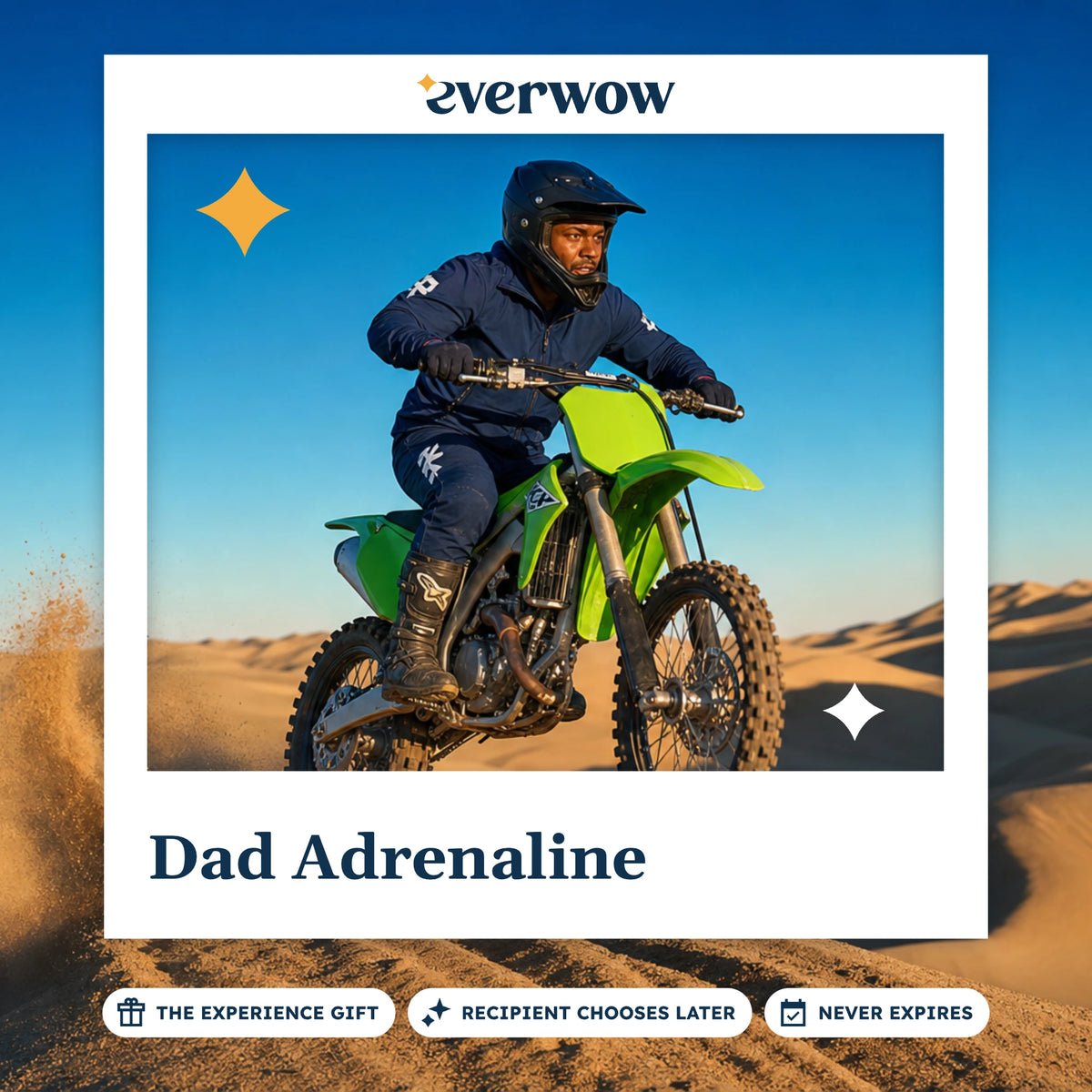 Everwow Dad Adrenaline experience gift photo in a frame, father and son jet boat