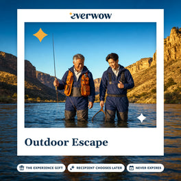 Everwow Outdoor Escape experience gift photo in a frame, fly fishing in a river canyon