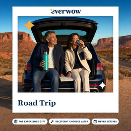 Everwow Road Trip experience gift photo in a frame, tailgate stop at a desert overlook