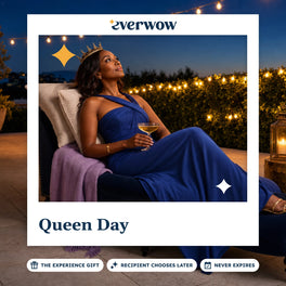 Everwow Queen Day experience gift photo in a frame, crowned relaxation at dusk