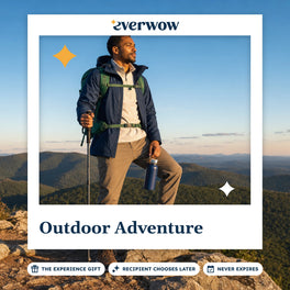 Everwow Outdoor Adventure experience gift photo in a frame, hiker on a ridge