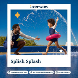 Everwow Splish Splash experience gift photo in a frame, child at a splash pad