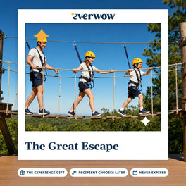 Everwow The Great Escape experience gift photo in a frame, treetop rope bridge