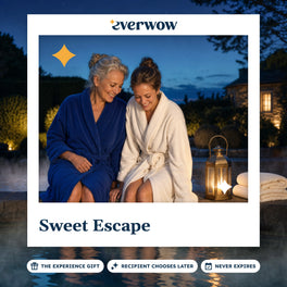 Everwow Sweet Escape experience gift photo in a frame, thermal pool by lantern light