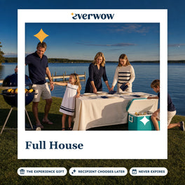 Everwow Full House experience gift photo in a frame, family lakeshore cookout
