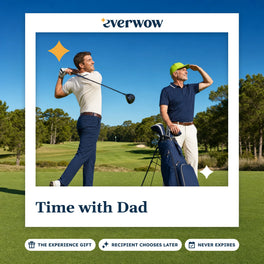 Everwow Time with Dad experience gift photo in a frame, golf round on the fairway
