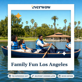 Everwow Family Fun in Los Angeles Experience Collection experience gift photo in a frame, rowing a park lake boat