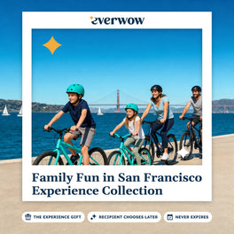 Everwow Family Fun in San Francisco Experience Collection experience gift photo in a frame, family bike ride by the bay
