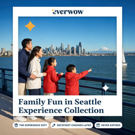 Everwow Family Fun in Seattle Experience Collection experience gift photo in a frame, family on a ferry deck