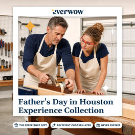 Everwow Father's Day in Houston Experience Collection experience gift photo in a frame, woodworking in a garage