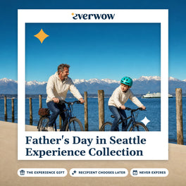 Everwow Father's Day in Seattle Experience Collection experience gift photo in a frame, father and son bike ride