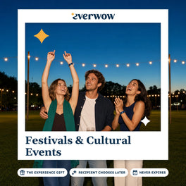 Everwow Festivals & Cultural Events experience gift photo in a frame, friends at an evening festival