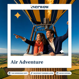 Everwow Air Adventure experience gift photo in a frame, balloon over farmland