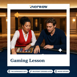 Everwow Gaming Lesson experience gift photo in a frame, card lesson at a casino table