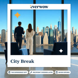 Everwow City Break experience gift photo in a frame, suite window skyline view