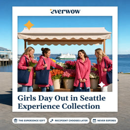 Everwow Girls Day Out in Seattle Experience Collection experience gift photo in a frame, flower stall at the market