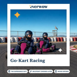 Everwow Go-Kart Racing experience gift photo in a frame, karts racing through a bend