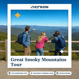 Everwow Great Smoky Mountains Tour experience gift photo in a frame, friends at a mountain overlook