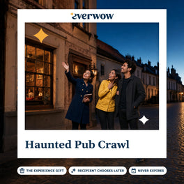 Everwow Haunted Pub Crawl experience gift photo in a frame, ghost stories outside a pub