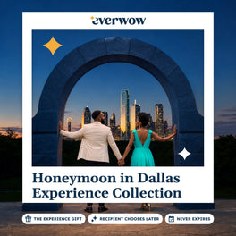 Everwow Honeymoon in Dallas Experience Collection experience gift photo in a frame, couple under a park pavilion