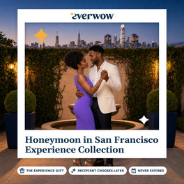 Everwow Honeymoon in San Francisco Experience Collection experience gift photo in a frame, garden courtyard at dusk