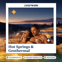 Everwow Hot Springs & Geothermal experience gift photo in a frame, couple in a steaming pool