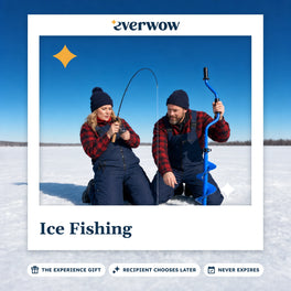 Everwow Ice Fishing experience gift photo in a frame, fishing on a frozen lake